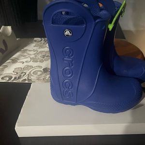 Blue Crocs Rain Boots Kids